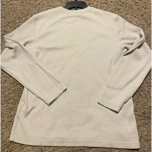 Dickies Henley Long Sleeve Thermal In Oatmeal Color Size L - Picture 2 of 8